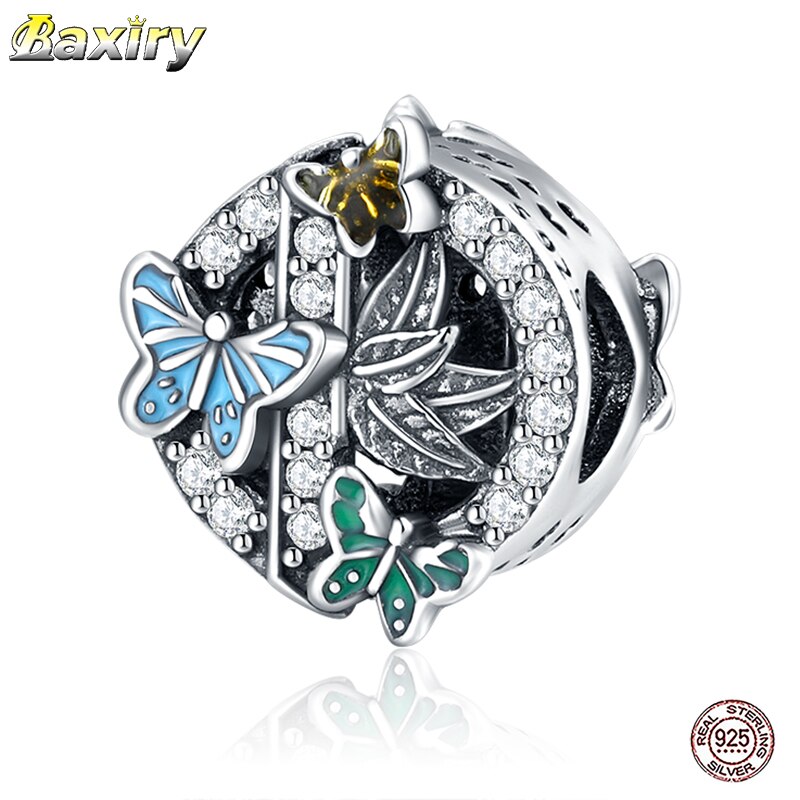 100% 925 Sterling Zilveren Bedels Kralen Voor Sieraden Maken Bedels Zilver 925 Origineel Emaille Charm Fine Uil kraal: KYC65
