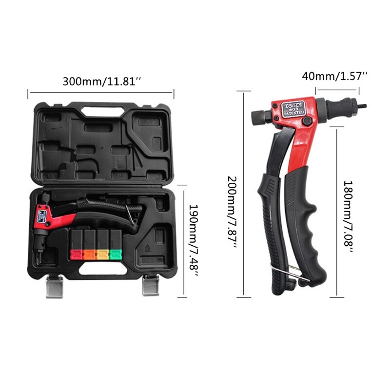 Manual Threaded Blind Rivnut Tool Hand Nut Machine Extractor Riveting Tool set