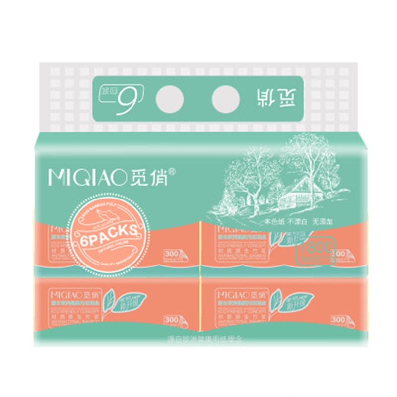 6packs Of Pumping Paper Log Pumping Paper Towels Baby Paper Towels Household Cleaning Supplies Paper Pulp Toilet Paper Tissue