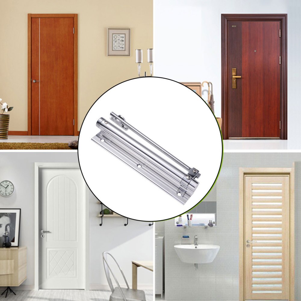 1Pc 35KG Automatic Door Closer Home Use Concealed Door Spring Hinge Buffer Free Punching Automatic Door Closer Device (Ivory Whi: As Shown 1