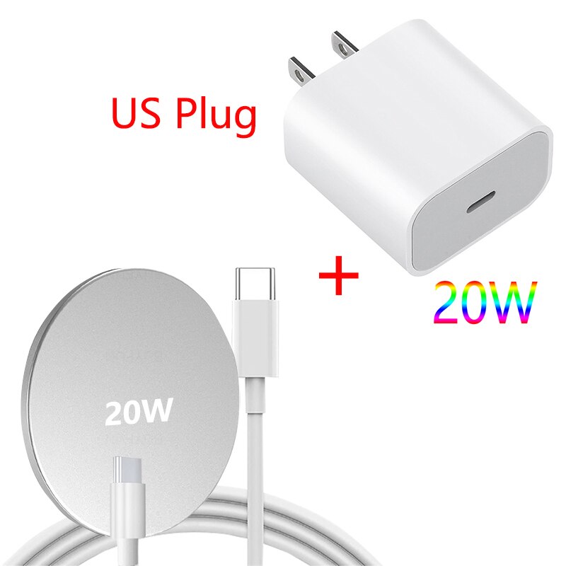 20W Wireless Charger For iPhone 12 11 Pro MAX mini Fast Wireless Charging For iPhone: US 20W