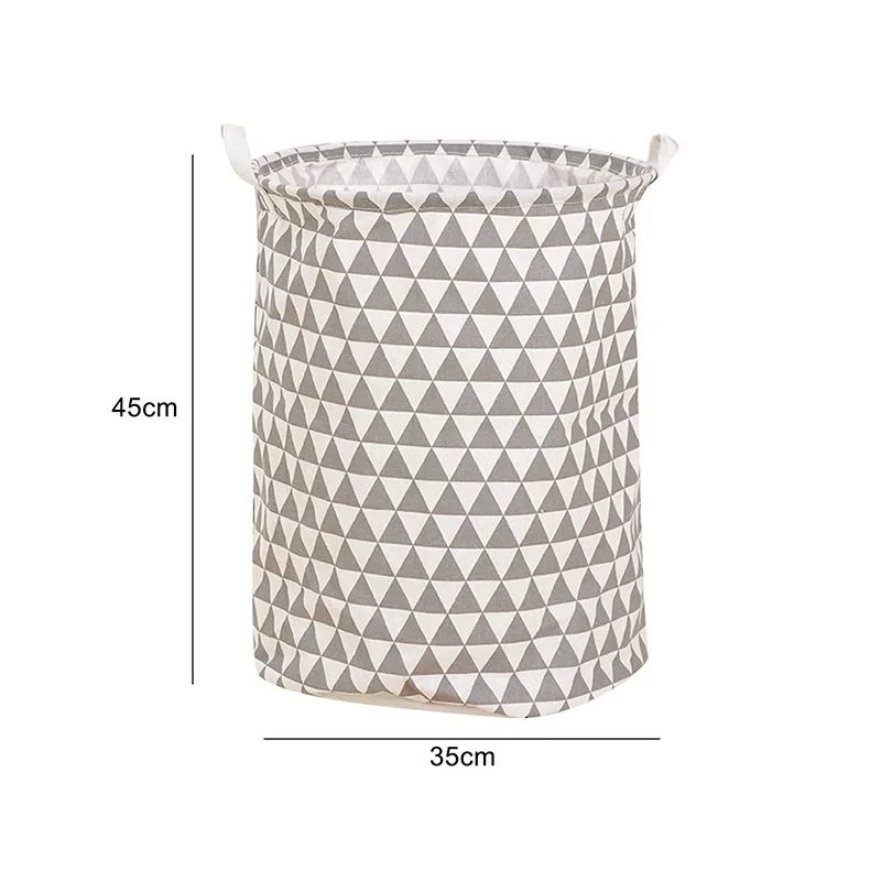 Organizer Canvas Laundry Basket Waterproof Large Capacity Laundry Hamper Dirty Clothes Storage Basket Toy Home Storage Bin 45x35