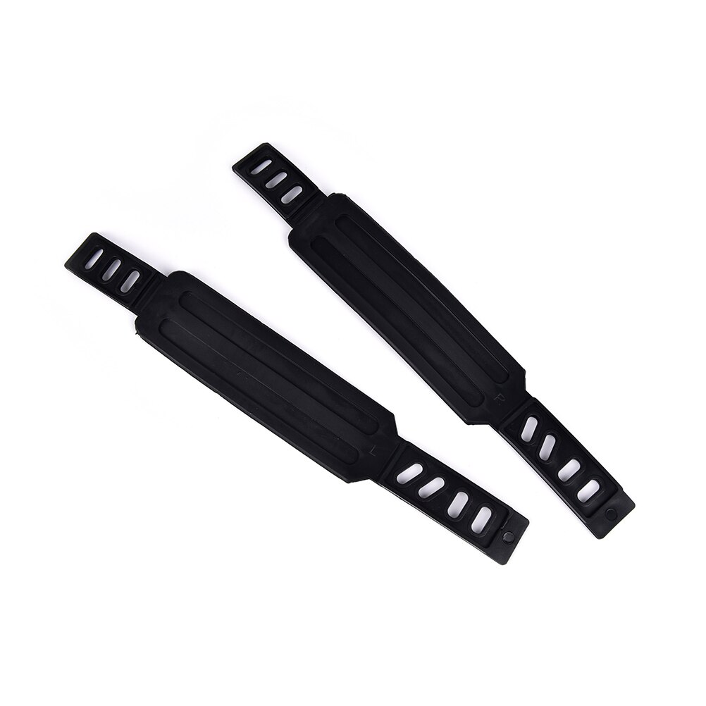 1 par plastik pedal stropper spænde, anti-slip pedal tå strop fast gear til cykel mtb cykel bmx cykel pedal sort