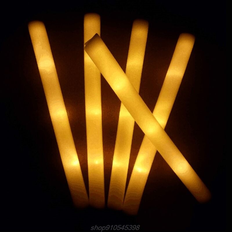 Varitas de espuma con luz LED para fiestas, varitas luminosas de estilo Rally, Rave, Multicolor, tubo intermitente, festivales, M23 21, 30 Uds.