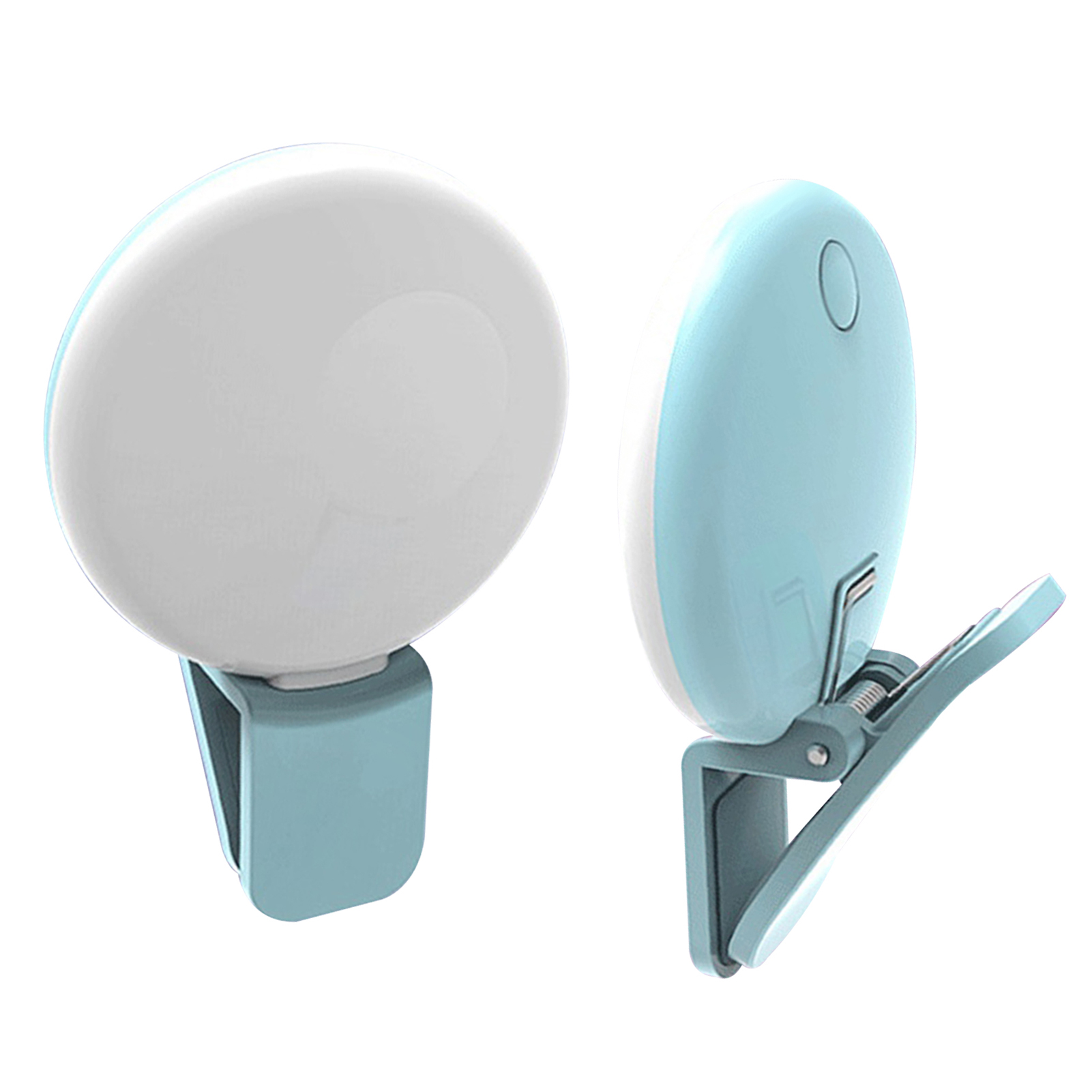 Mini Selfie Licht Mobiele Telefoon Draagbare Externe Led Flasher Led Licht Invullen Ring Selfie Lamp Voor Telefoon Camera: Blue