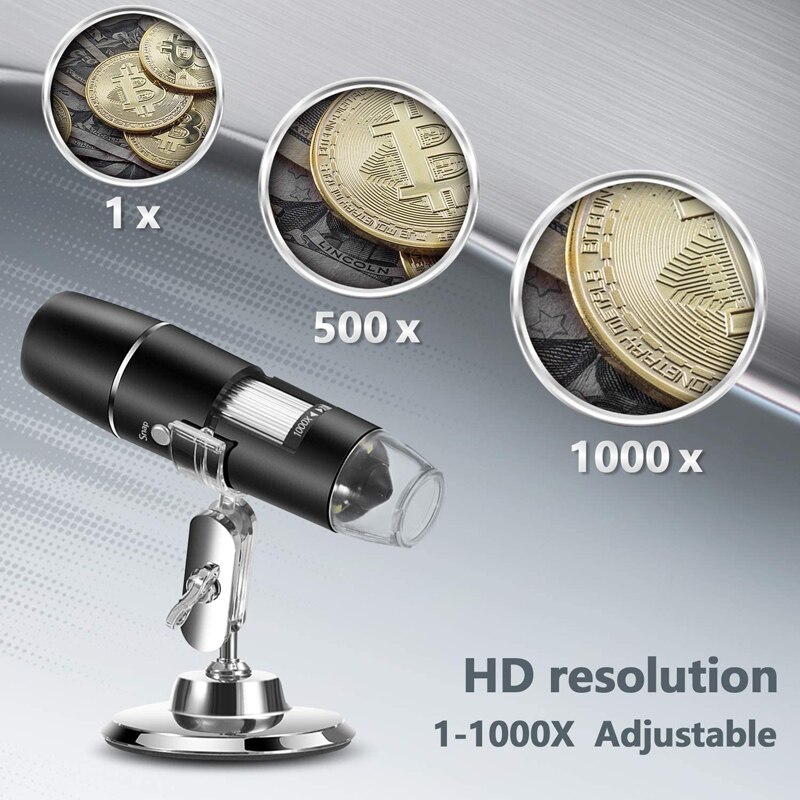 Draadloze Digitale Microscoop Camera Hd 50X To1000X 8LED Lichten Usb Endoscoop Wifi Vergrootglas Voor Iphone Ipad Samsung Android