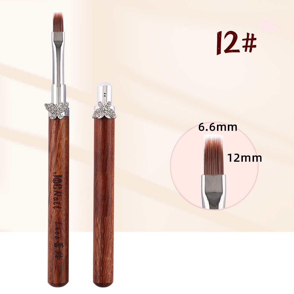 Nagelkonstborsteset avtagbar stång zirkonfjäril sandelullshandtag kantkrok uv-gelnagelborste nagelkonstverktyg: Armégrön