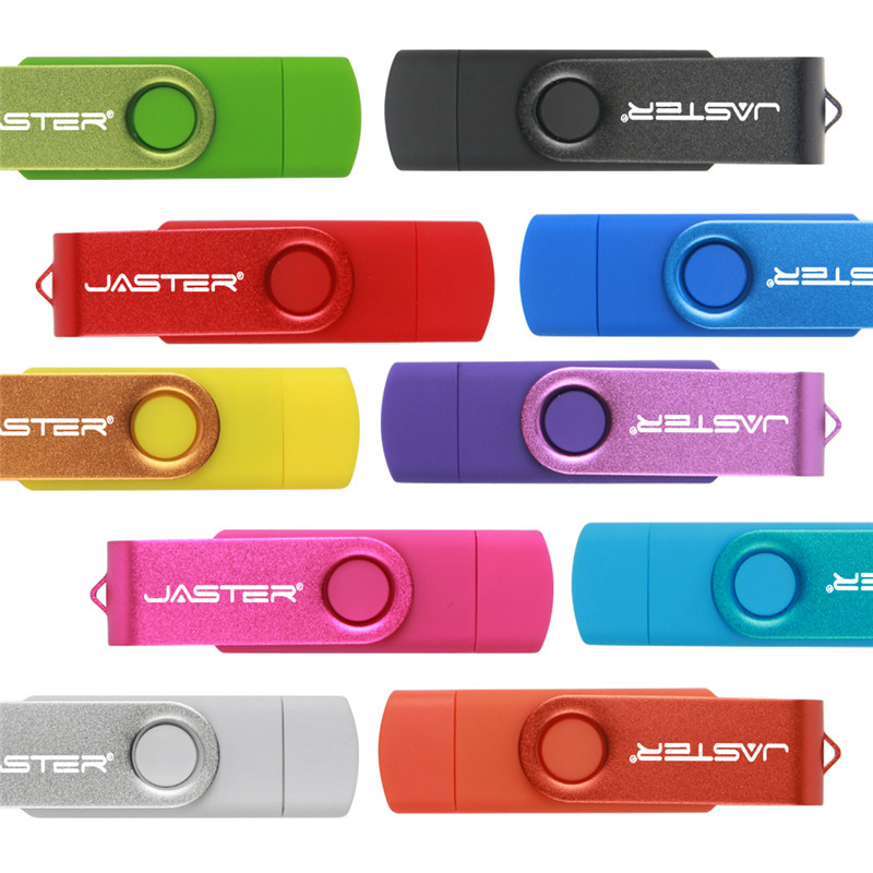 USB 3.0 OTG 64GB Black 2 in 1 Flash Drive 32GB Waterproof 16GB Plastic pendrive 8GB U disk 4GB Memory Stick Business