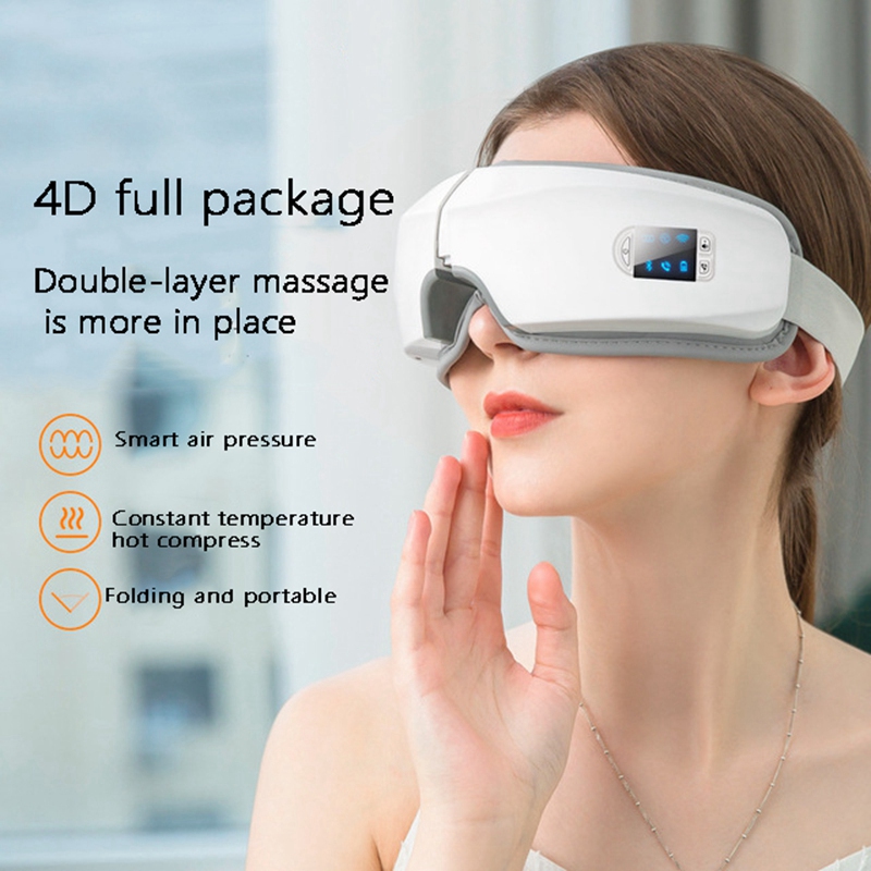 4D Eye Massager Smart Vibration Eye Care Device Bluetooth Eye Massage Relieve Fatigue Eyes Bags And Wrinkles