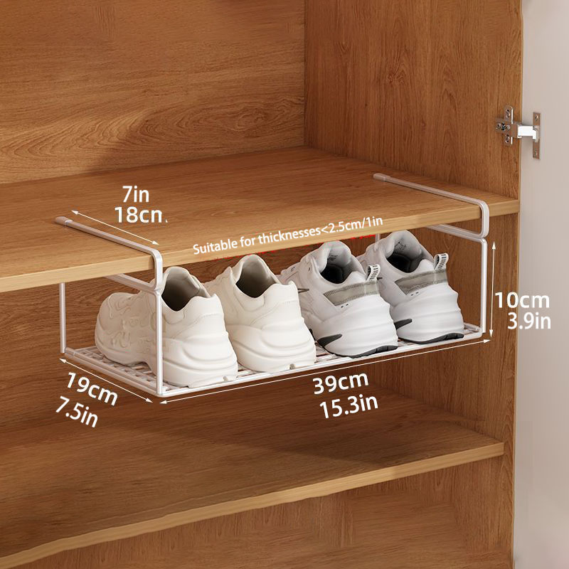 1/2pcs Layered Shoe Rack Home Dorm Office Shoe Cabinet Partition Artifact Space Saving Shoe Storage Shelf: RED COLOR