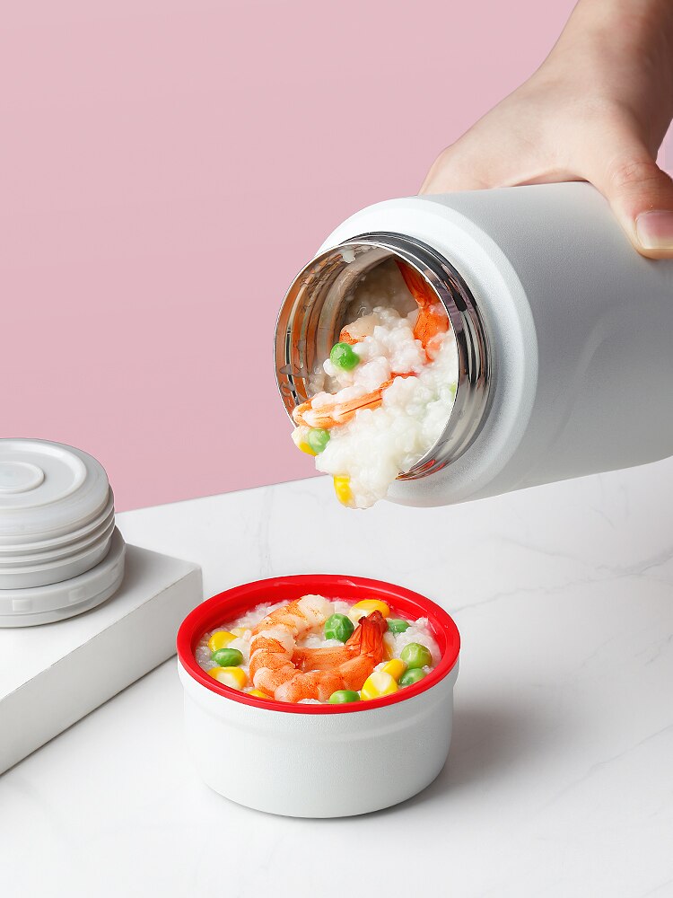 Food Flask Soup Container Small Office Portable Insulation Barrel Stainless Steel Adult Taper De Comida Food Packaging ED50TH
