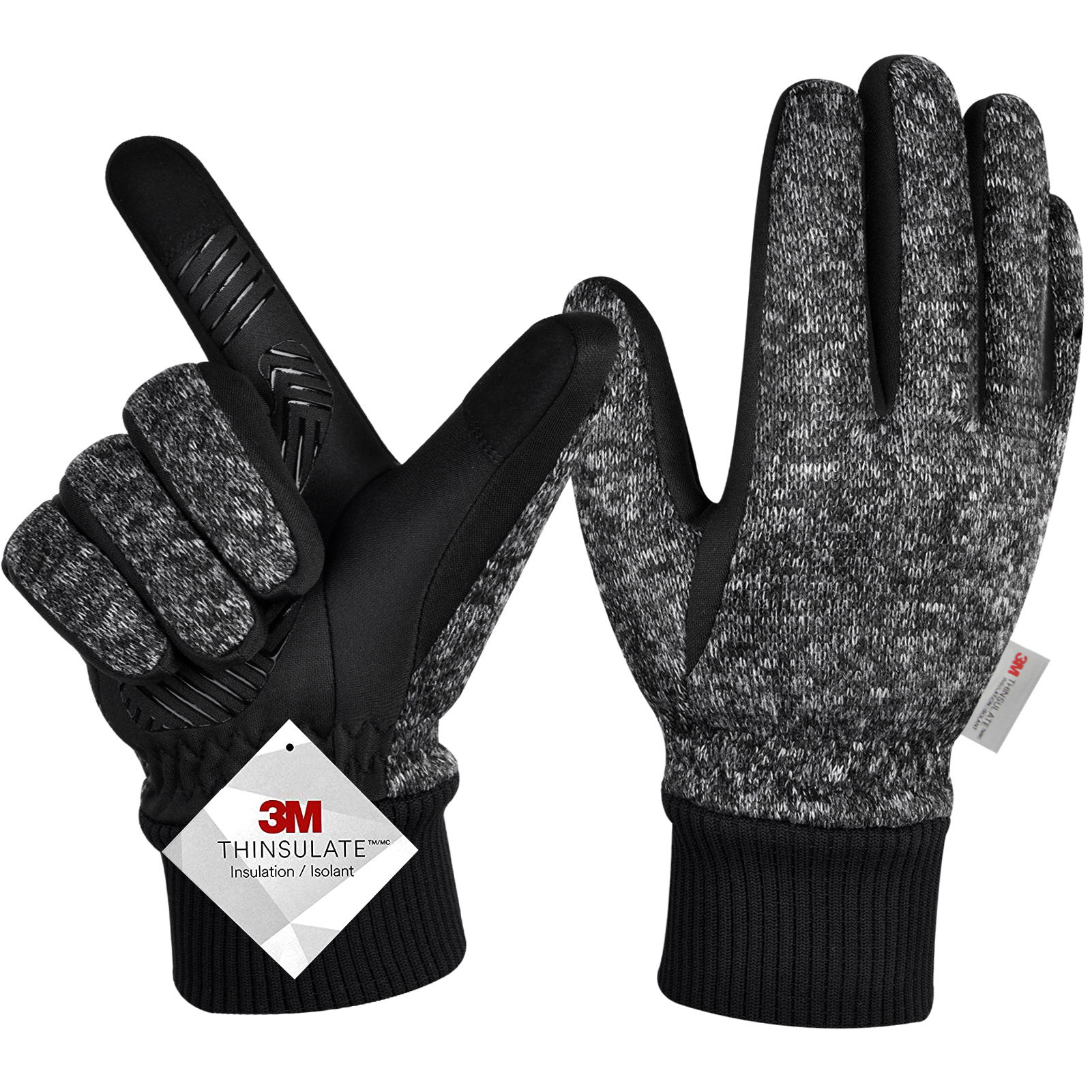 MOREOK Winter -20 ° F 3M warme handschoenen Fietsen Buitensporten Hardlopen Motor Ski Touchscreen Antislip slijtvaste handschoenen: Overigen / M
