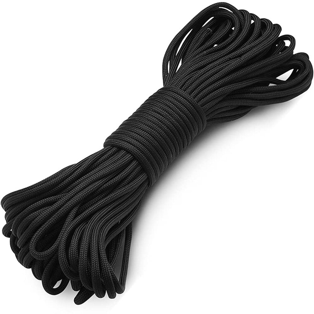 3mm x 15m 50ft sort stærk universal reb snor nylon army  aa7635