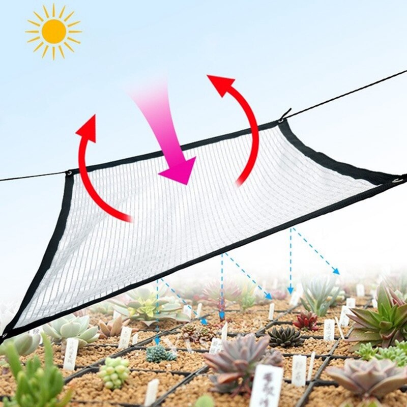 Reflective Aluminum Foil Shading Net Outdoor Garden Sunsn Shade Cloth Net Plant Greenhouse Cover 1X2M