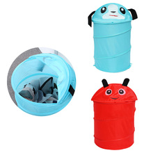 Leuke Cartoon Dier Kikker Hond Speelgoed Container Speelgoed Opbergdoos Vouwen Emmer Wasgoed Cilinder Mand Voor Speelgoed