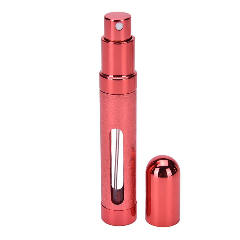 Pequeña Mini botella de Perfume vacía de 12ML, atomizador de Perfume de plástico recargable portátil, contenedor de viaje, 1 unidad: Red
