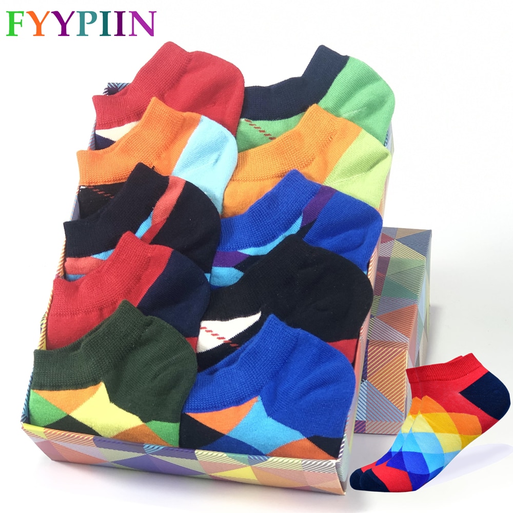 hommes chaussettes dernière décontracté bateau chaussettes court été respirant heureux couleur coton chaussettes hommes