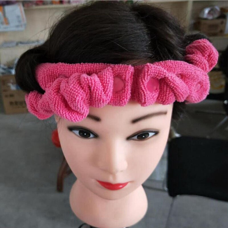 Rulos para el cabello para dormir, varillas flexibles para rizar el cabello, ondulador mágico, sin calor, espiral, flor de pera