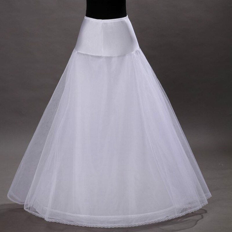 Neu A-Linie 1 Ringe Brautkleid Petticoat Reifrock Unterrock Party Schwarz Gotik: white