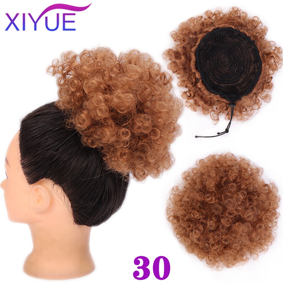 Frange synthétique Afro courte crépue bouclée avec cordon de serrage, Chignon Afro court, queue de cheval crépue bouclée avec frange, Extension capillaire: FB12-30