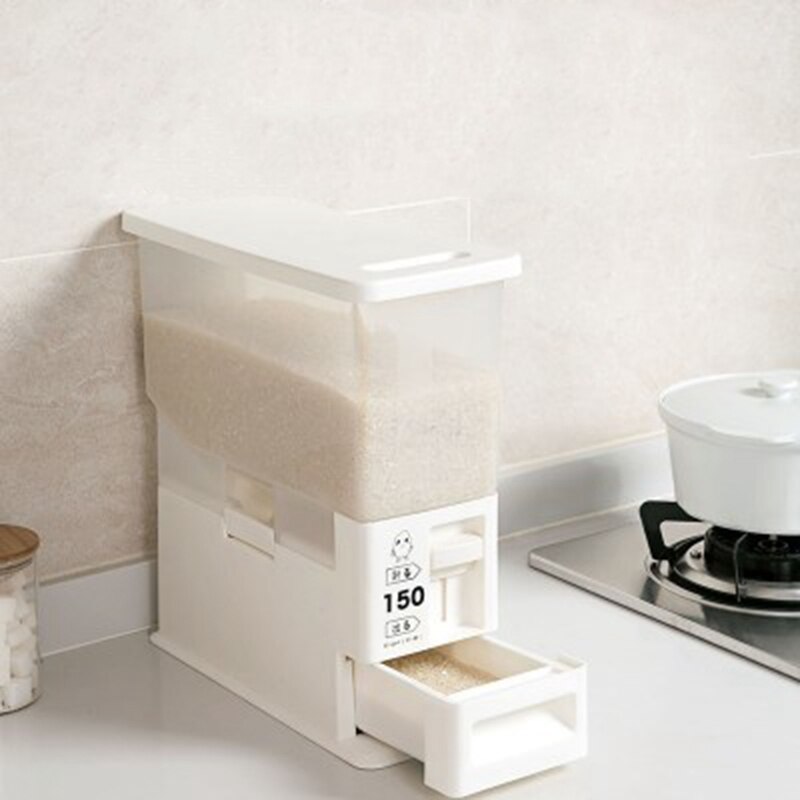 5kg ris dispenser, ris opbevaringsbeholder, måling ris cylinder, fugtighedsbestandig insekt-bevis forseglet ris tønde