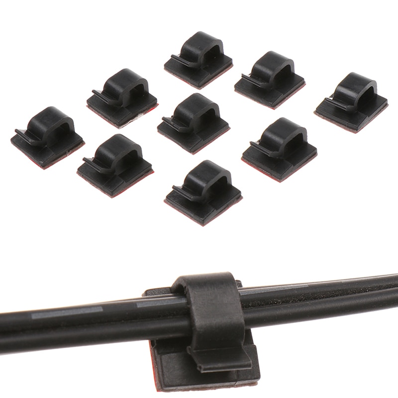 10 stuks /30 stuks /50 stuks /set zelfklevende kabelbundelhouder en bevestigingsclips voor ledstrip