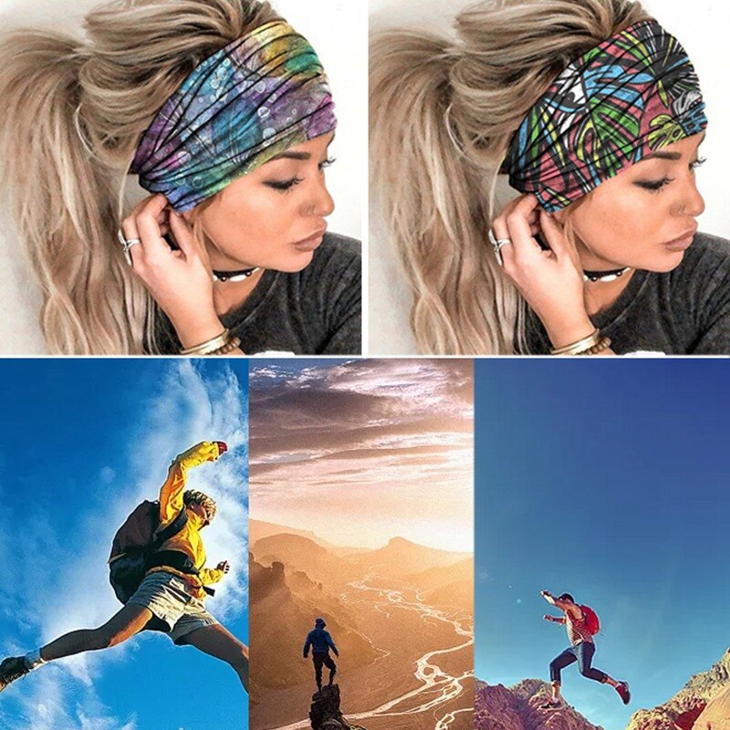 Tulband Hoofdband Zweet Band Elastische Sport Haarbanden Head Band Yoga Hoofdbanden Hoofddeksels Headwrap