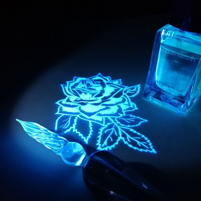 UV Ray Invisible Fountain Pen Ink Night Light Fluorescence Dip Pen Ink 5ml 18ml Ink Supplies