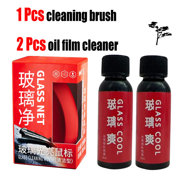 Windshield Cleaner Oil Film Cleaning Brush Set Window Supplies Automotive Liquid Clean Lenses Screens Detergent Removal Phone: VIOLET/紫罗兰