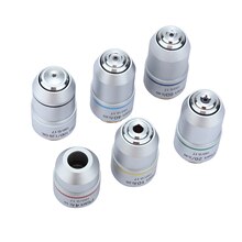 4 10 20 40 60 100X 195Achromatic Objective Lens Thread 20.2 Biological Microscope Monocular Binocular Trinocular High Definition