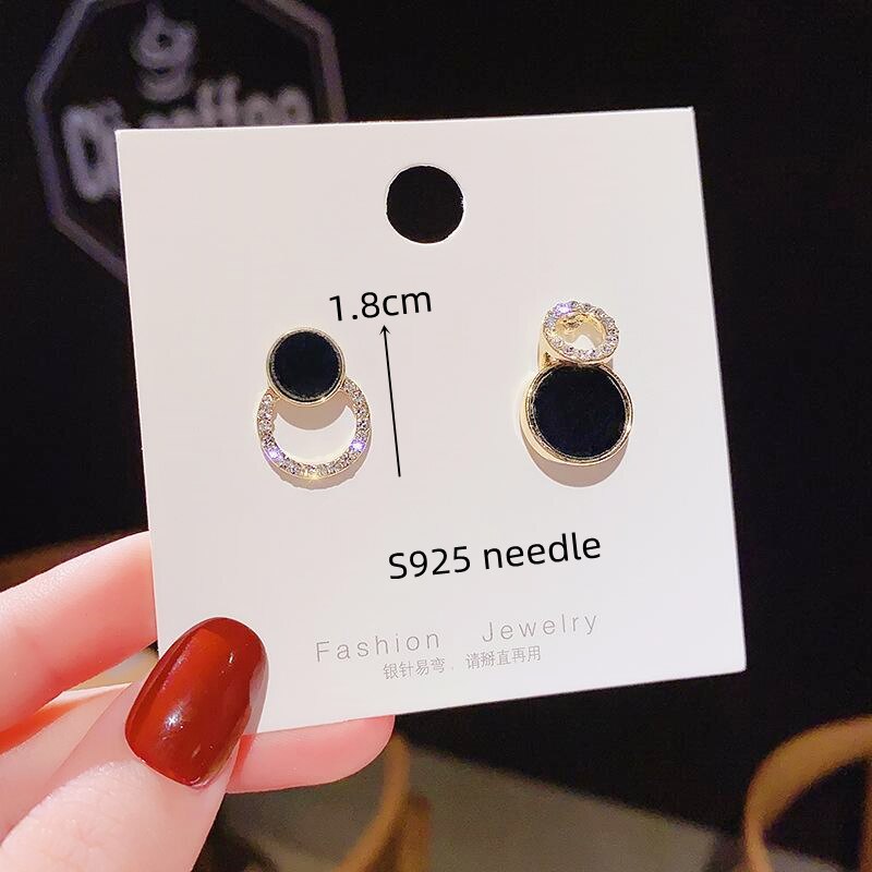 Pendientes colgantes de flor negra grande para mujer, personalidad de roca exagerada, C Daarьги, joyería para y boda, para niña del Día de San Valentín