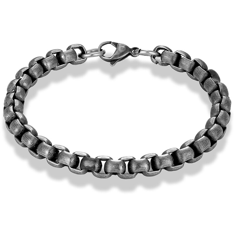 Rvs Vintage Armband Mannen Zwart Cubaanse Ketting Retro Polsband Mannelijke Mode-sieraden Kerstcadeau Accessoires: Vintage Bracelet 2 / 23cm