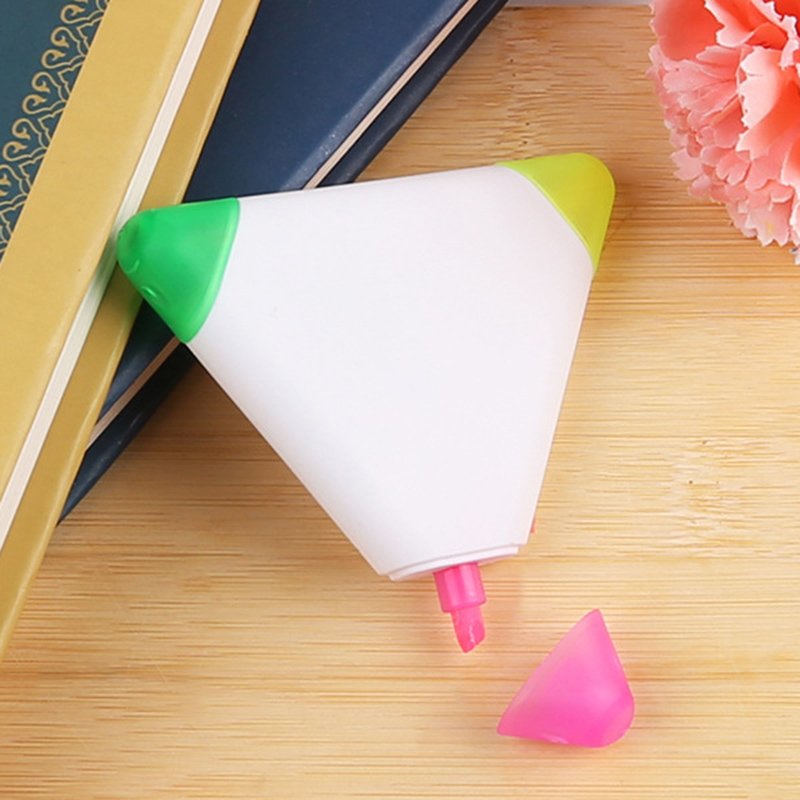 Highligter Markers Triangle Polygon Highlighters Pen Japanese Stationery Multicolor Marke Pen School 1pc