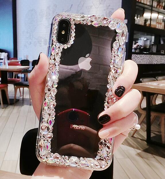 Luxury Funds Capa Bling Diamond Rhinestone Crystal Clear Soft Case Cover For iPhone11 12 pro max X XS MAX XR 8 7 6 Plus 5S Coque