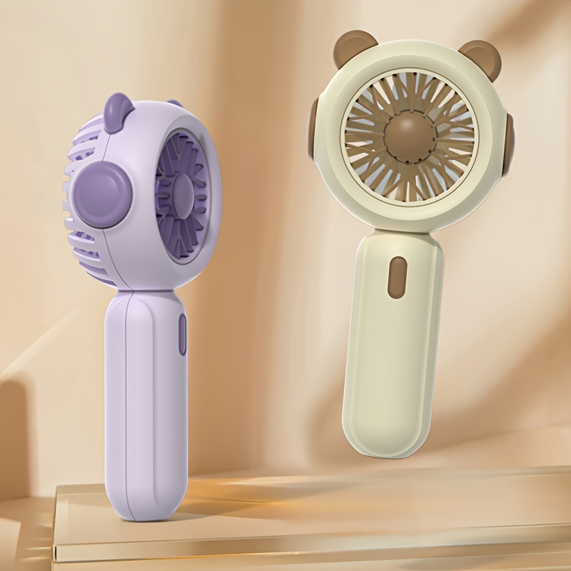 Portable handheld fan, mini personal fan with stand Battery-powered small fan (product itself does not come with AA batteries)