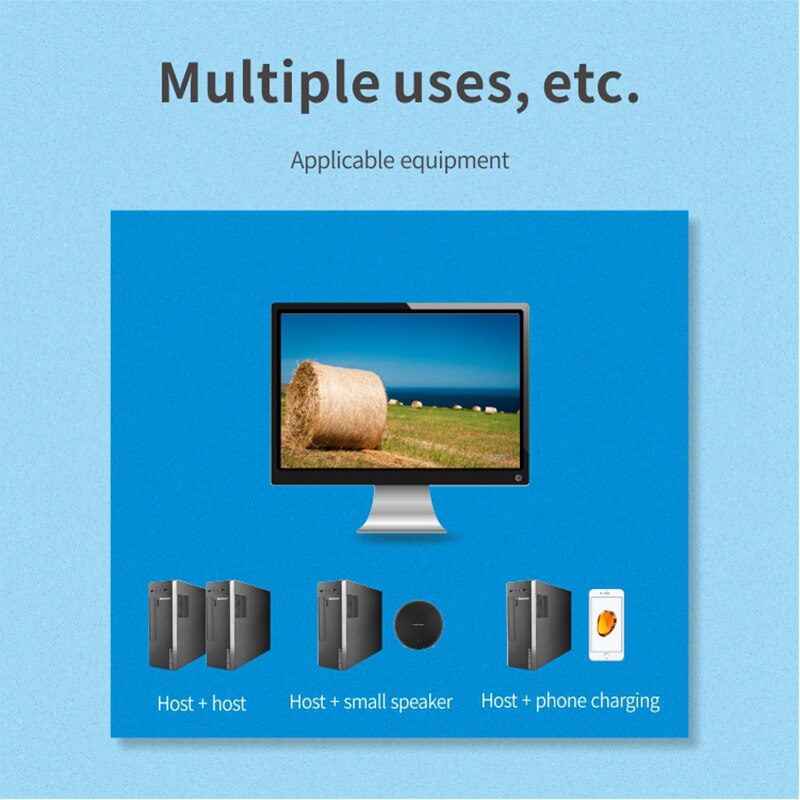 Usb 2.0 Sharing Switch Selector 4 Port 2 Computer Peripherie Switcher Adapter Hub Für Pc, Drucker, Scanner, maus, Tastatur