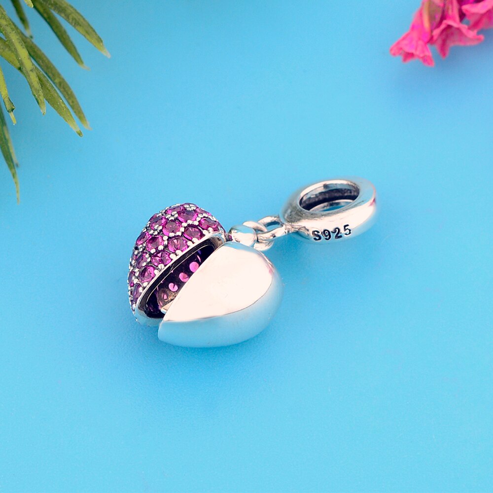 FC Jewelry Fit-pulsera de plata 925 para mujer, abalorio de circonita con forma de corazón abierto, para hacer joyas, Berloque de San Valentín, 2022