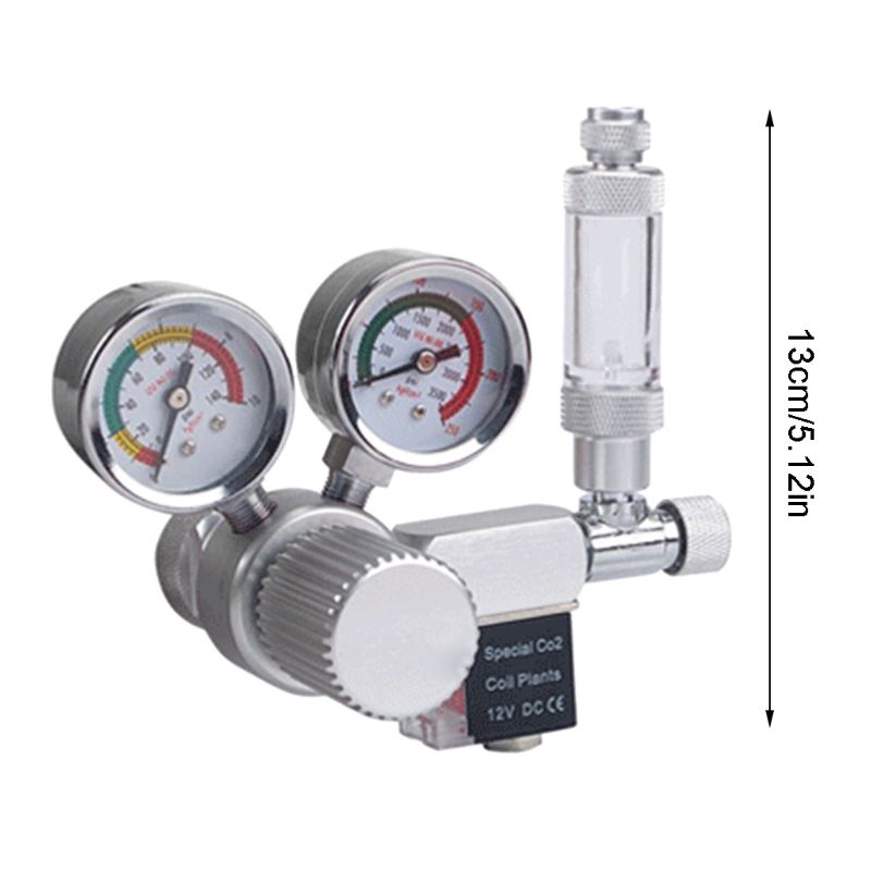 Aquarium CO2 Regulator Mini Dual Gauge Display with Bubble Counter Check Valve Q39B