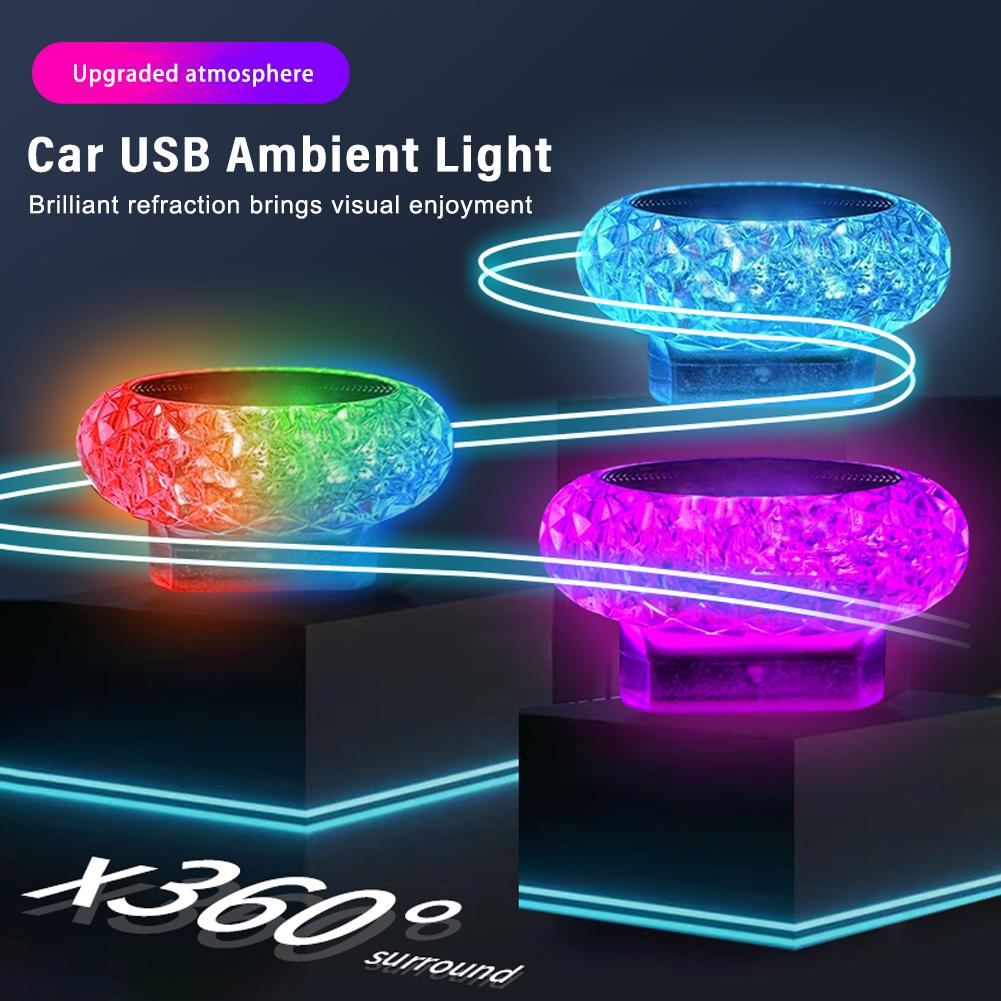 Mini lámparas LED de ambiente decorativas, luz ambiental LED USB portátil para ambiente Interior automático sin modificación