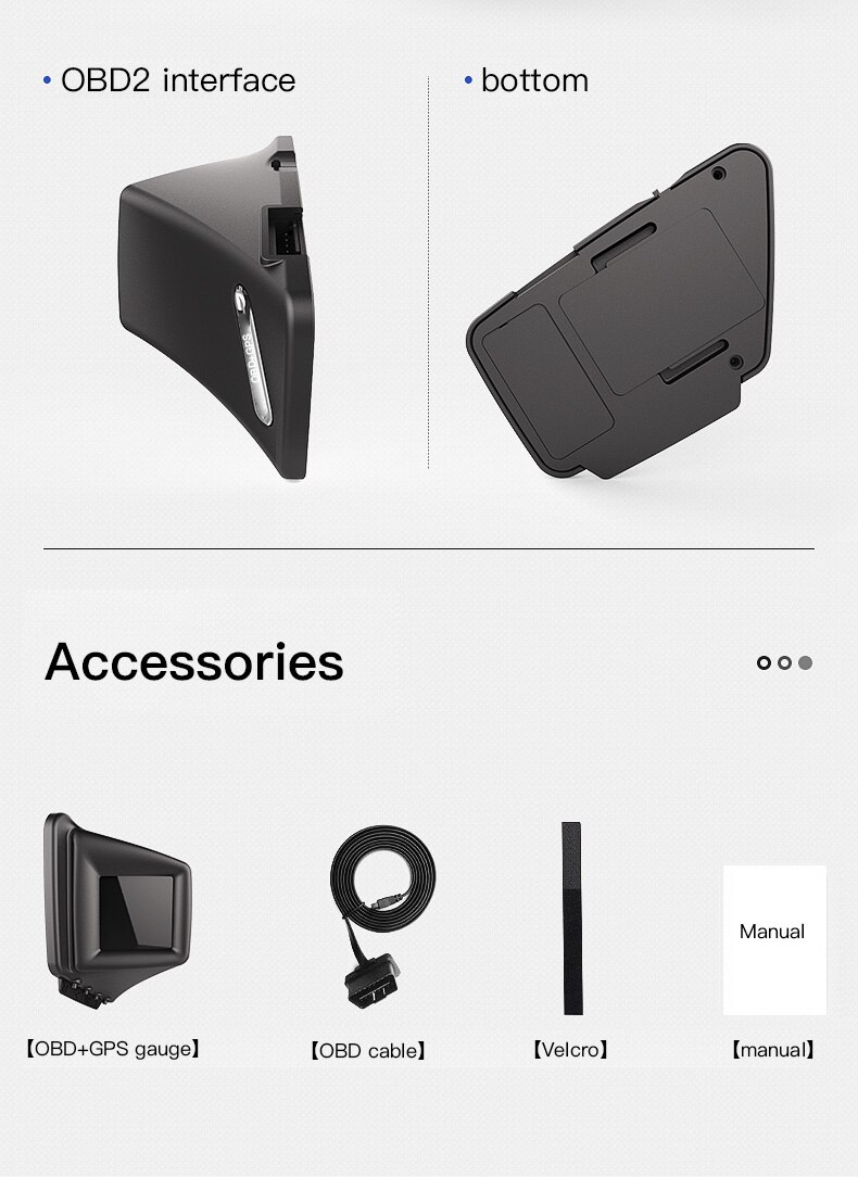 OBD + GPS Clever Messgerät mit 270 grad kippen Bildschirm A-Säule trimmen oder setzen Armaturenbrett installieren Klar fehler Code Tacho