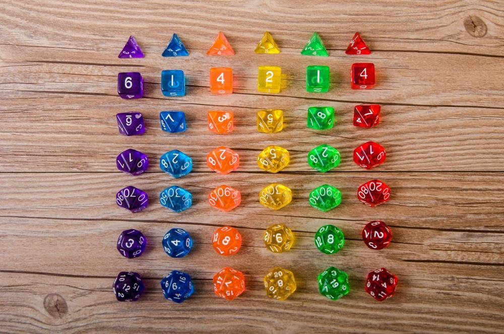 Table game accessories DICE 7 pieces of multi-sided dice [7 sets] dice