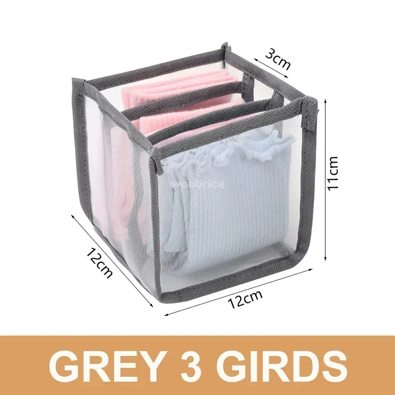Bekleidungs organization System Unterwäsche Schublade Organizer Aufbewahrung sbox faltbare Schrank Schublade Lagerung für Unterhosen Socken BH: Grau