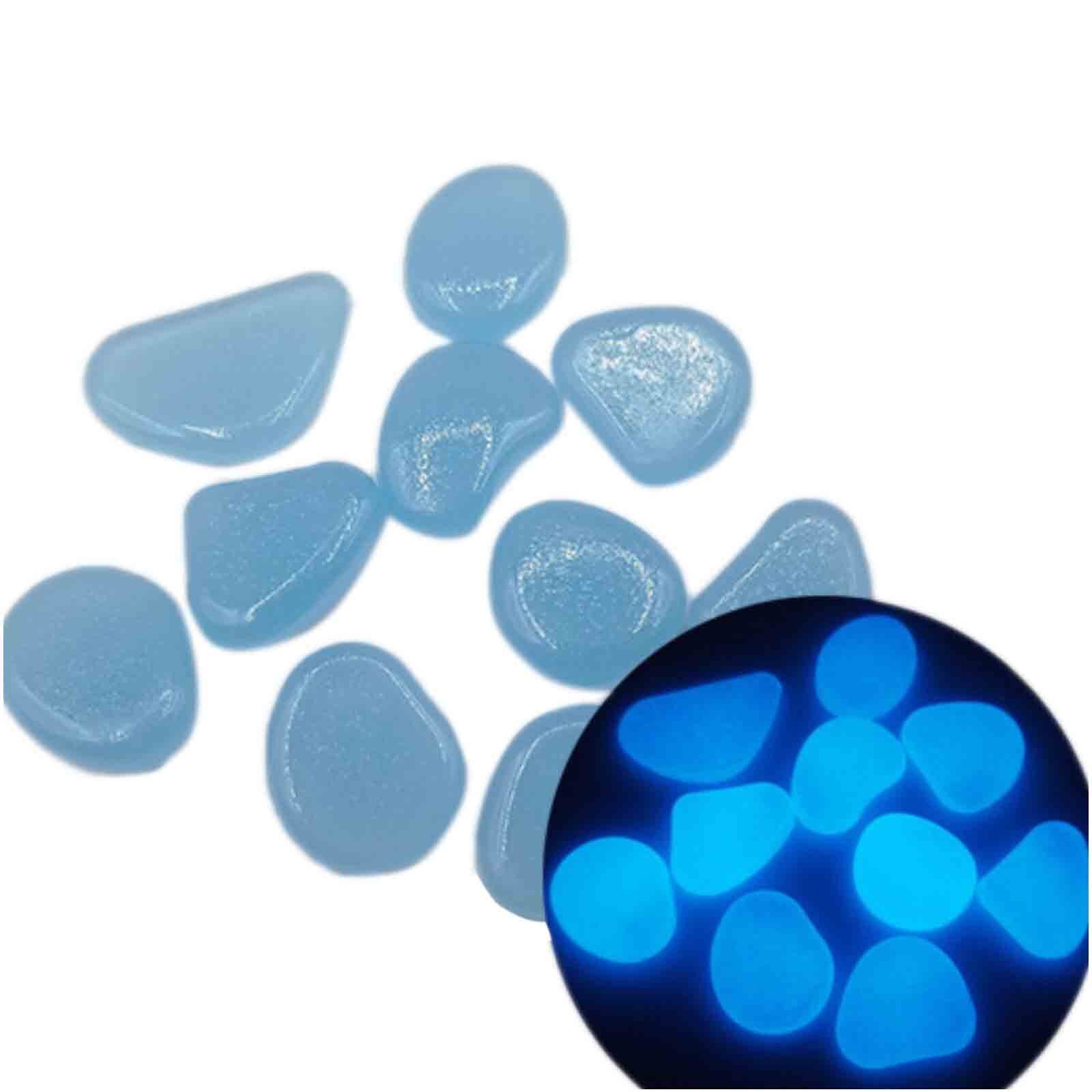 Glow in The Dark Pebbles Luminous Stones Rocks For Garden Glowing Aquariums Fish Tank Walkways Path Patio Lawn Decor 100PCS: C