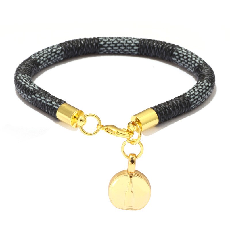 Modyle – Bracelet en cuir OL pour femmes, Simple, assorti avec tout,