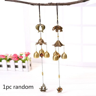 1Pcs Antique Wind Chime Copper Yard Garden Outdoor Living Decoration Metal Wind Chimes Outdoor Chinese Oriental Lucky Metal Win: random style