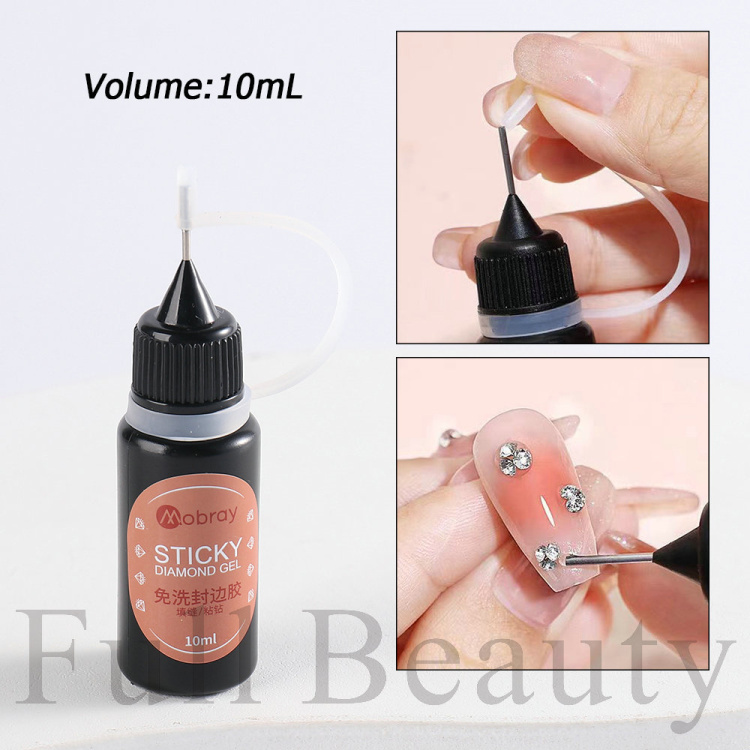 10Ml Lijm Lijm Nail Art Gel Voor Steentjes Decoraties Geen Vegen Sieraden Sterke Gel Top Coat Diy Manicure Accessoires LA953-1: 2019