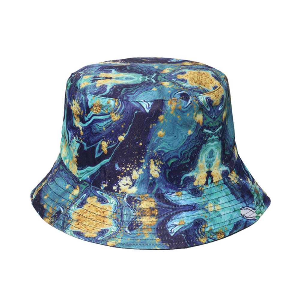 Sun Protection Unisex Boonie Hat Soft Bucket Cap Reversible Double-Side-Wear for Travel Safari Folding Full Print FS99: F