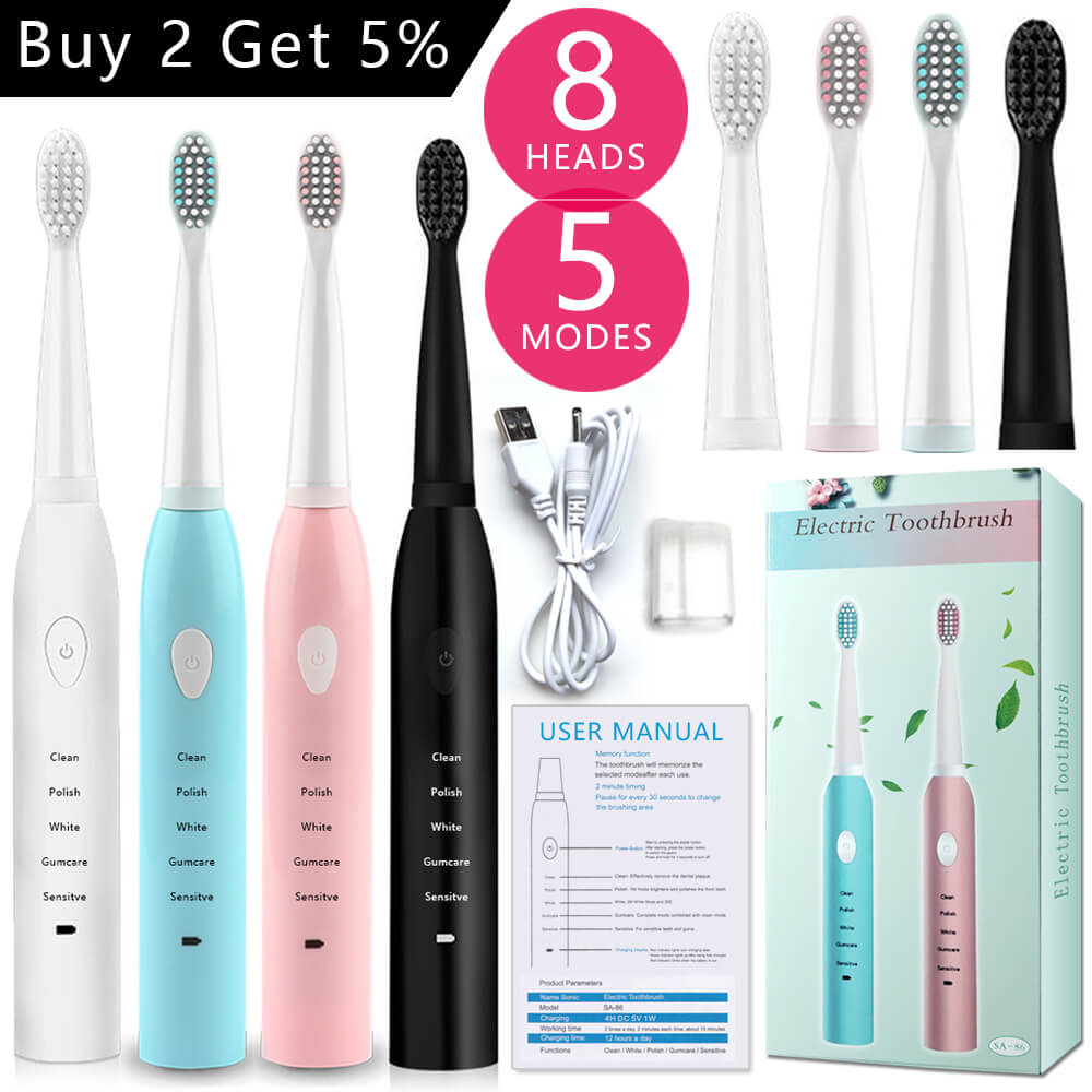 Intelligent À Ultrasons Brosse À Dents Électrique Rechargeable Détartreur Dentaire Dent Calcul Portatif à la Maison De Taches Dentiste Têtes De Brosse