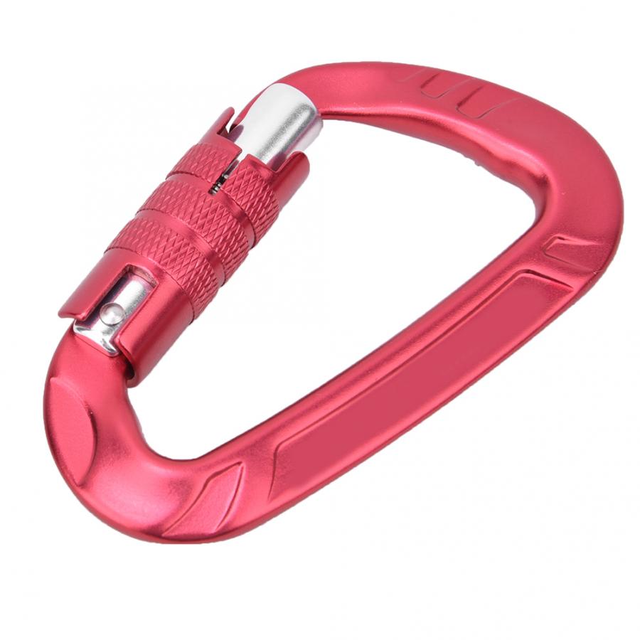 12KN Climbing Carabiner Quickdraws Climbing Buckle Lock Security Safety Lock D Carabiner Climbing Equipment