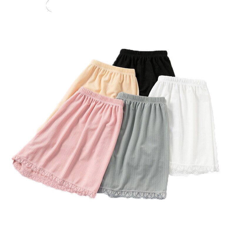 Loose ice safety pants women's anti light wear thin bottomed shorts lace high waist safety pants